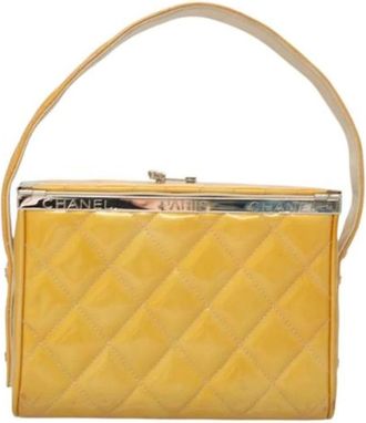 Chanel Pre-owned Handbags, female, Yellow, Size: ONE SIZE Pre-owned Leather chanel-bags