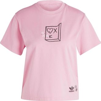 adidas (WMNS) adidas Andre Saraiva T-Shirt Pink Black White HZ9003
