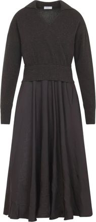 PESERICO Dames, Jurken, Bruin, Maat: S Zijde