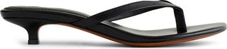Madewell The Chiara Kitten Heel Thong Sandal in True Black at Nordstrom, Size 7.5