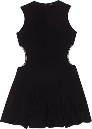 Maje Short velvet dress in Black at Nordstrom, Size 38 Eu
