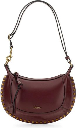 Isabel Marant Crescent-Shaped Shoulder Bag With Gold Stud Accents