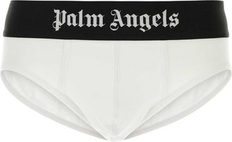 Palm Angels White Stretch Cotton Brief Set