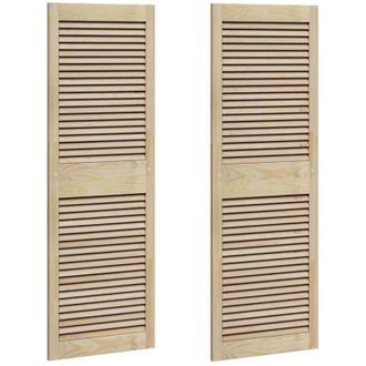 vidaXL Puerta De Armario Con Puerta 2 Pcs Natural 140.5 X 2 X 59.5 Cm Vidaxl