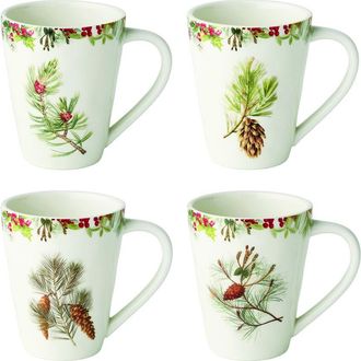 Certified International Woodland Set Of 4 Mugs