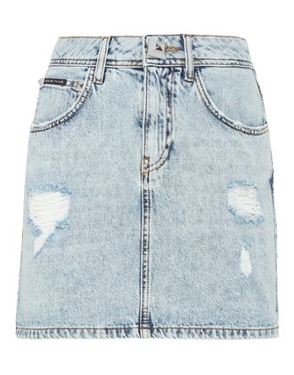 Philipp Plein Denim Mini Skirt