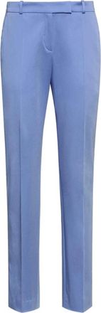 HUGO BOSS Blauwe Katoenen Stretch Enkelpants Hestima - Dames - Slim Fit Broeken - Blauw - XL - Katoen - Broeken