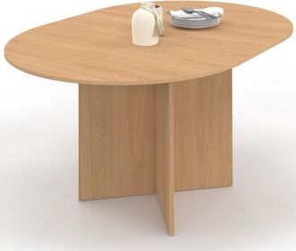 IDMarket Tavolo da pranzo ovale allungabile MARTHE 4-8 persone effetto faggio 110-150 cm
