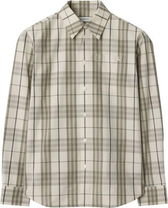Burberry Vintage Check Long-Sleeved Cotton Shirt, Brand Size 4 ( US Size 2 )