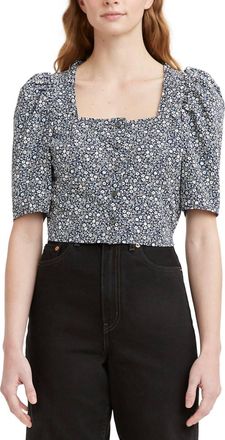 Levi's Joella Cotton Blouse In Nissa Floral Peacoat