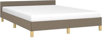 vidaXL Cama Sin Colch&oacute;n Tela Gris Taupe 140x200 Cm Vidaxl