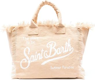 MC2 Saint Barth Vanity cotton beach bag - women - Cotton - OS - Neutrals