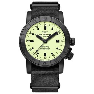 Glycine Airman Purist Worldtimer Mens Watch