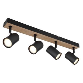 Netlighting Robby Ceiling Spotlight Bar Matt Black 4x GU10