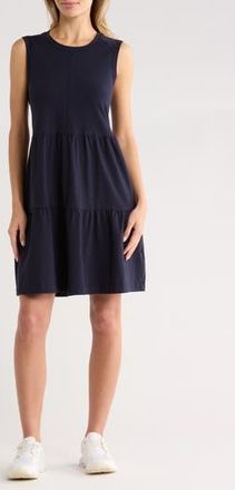 DKNY Crewneck Tiered Dress in Navy at Nordstrom Rack, Size Large