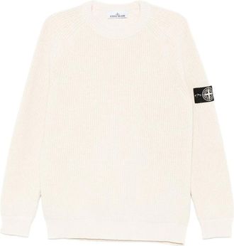 Stone Island Compass-badge Ribbed-knit Sweater