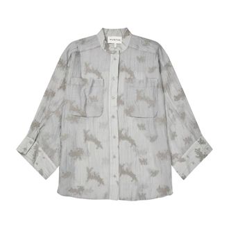 Munthe Dames, Blouses & Shirts, Grijs, Maat: S