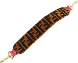 Fendi Pre-owned Accessories, female, Red, Size: ONE SIZE Pre-owned Zucca Strap