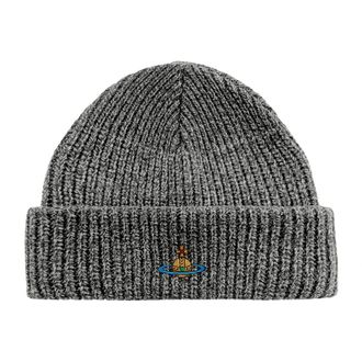 Vivienne Westwood Sporty Beanie - Dames - Accessoires - Grijs - Maat: ONE Size Wol