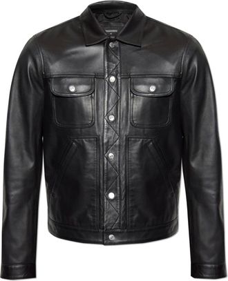 Dsquared2 Heren, Jassen, Zwart, Maat: S Leer
