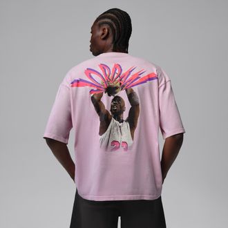 Nike Jordan Mens Jordan Flight T-Shirt in Pink | IF3118-676