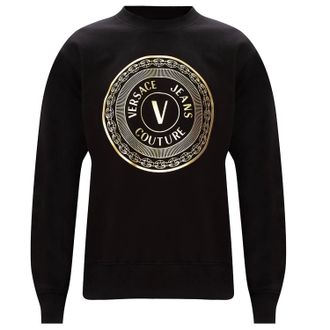 Versace Mens Cotton Sweater In Black