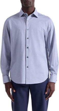 Bugatchi James OoohCotton Button-Up Shirt in Air Blue at Nordstrom, Size X-Large