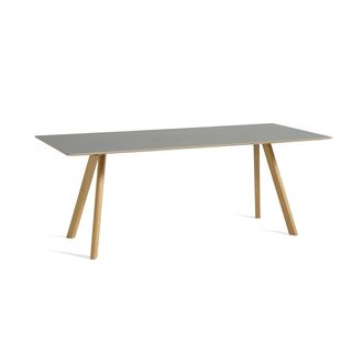 HAY Copenhague CPH30 2.0 Esstisch 200 x 90 cm, Eiche lackiert / Linoleum grau