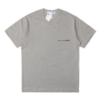 Comme Des Garçons Little Logo Applique Cotton Short-sleeve Tee Grey S28119-2