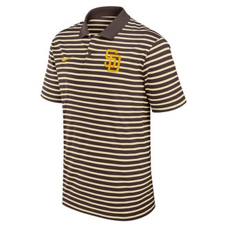 Nike San Diego Padres Striped Victory Nike Mens Dri-FIT MLB Polo in Brown | 02LX0I0MPYP-JDC