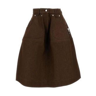 Simone Rocha Dames, Rokken, Bruin, Maat: 2XS Katoen
