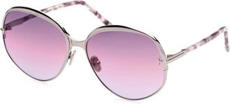 Tom Ford Ladies Black Round Sunglasses FT0913 14Z