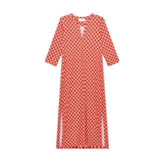 Maliparmi Midi Dresses, female, Red, Size: 2XL Diamond Glow Dress