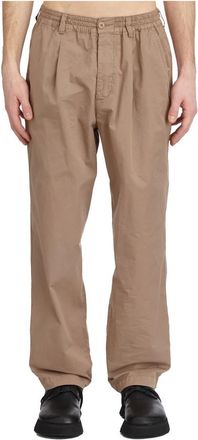Paura Gerard Geplooide Broek - Heren - Straight fit broeken - Beige - S - Katoen - Broeken