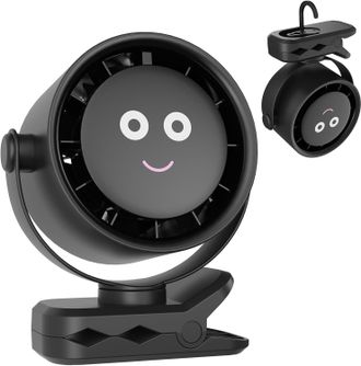 OEM Ventilador Port&aacute;til Con Clip, Mini Ventilador Recargable Por Usb, Rotaci&oacute;n De 720 Grados, 5 Velocidades Con Pantalla Led, Ventilador De Mesa Silencios