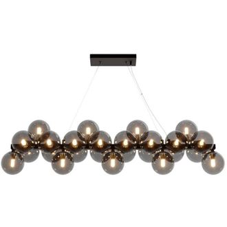 Maytoni Maytoni Dallas Plafoniera moderna a sospensione a 25 barre luminose nera, paralume nero, G9
