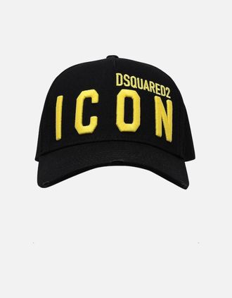 Dsquared2 Mens ICON Cap - Black / Yellow