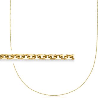 Canaria Canaria 1.1mm 10kt Yellow Gold Diamond-Cut Cable-Chain Necklace