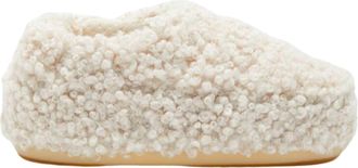 Moon Boot Womens Faux Curly Sandal In Ivory