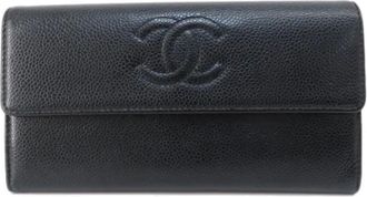 Chanel Pre-owned Wallets, female, Black, Size: ONE SIZE Pre-owned Leather wallets