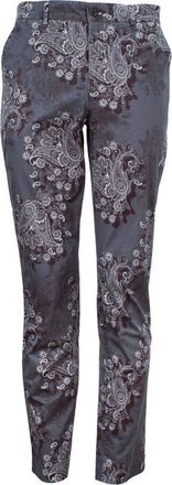 Lords of Harlech Charles Flat Front Chino Printed Pant in Random Paisley Smoke at Nordstrom, Size 35 X 30