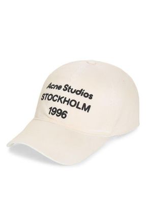Acne Studios Carliy 1996 Baseball Hat in Dusty White at Nordstrom