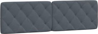 vidaXL Cabecero De Cama Acolchado Terciopelo Gris Oscuro 183 Cm Vidaxl