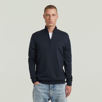 G-Star Half Zip Gebreide Trui - Donkerblauw - Heren