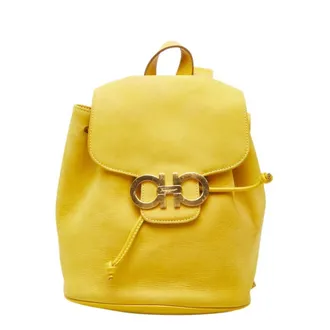 Ferragamo Yellow Leather Backpack (Pre-Owned)