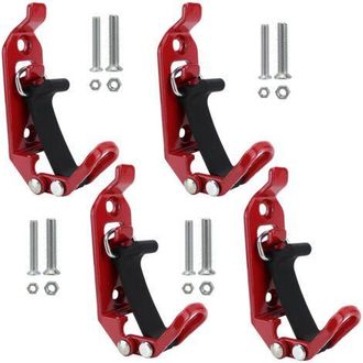 OEM Soporte Para Palas Para Portaequipajes De Techo: Soporte Para Palas De Coche De 4 Piezas, Abrazaderas De Metal Y Goma Para Barras De Techo, Soportes P