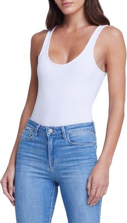 L'agence Nica Scoop Neck Tank Bodysuit in White at Nordstrom, Size X-Small