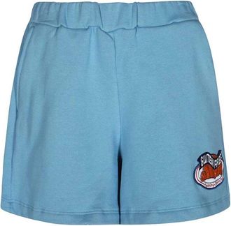 Opening Ceremony Geborduurde katoenen shorts - Dames - Bermuda - Blauw - S - Katoen - Korte Broeken