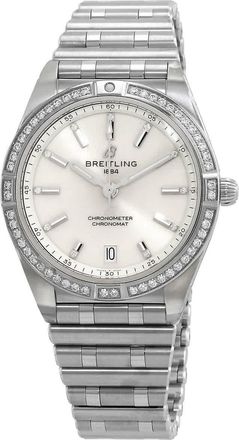 Breitling Chronomat 36 Automatic Diamond White Dial Ladies Watch A10380591A1A1