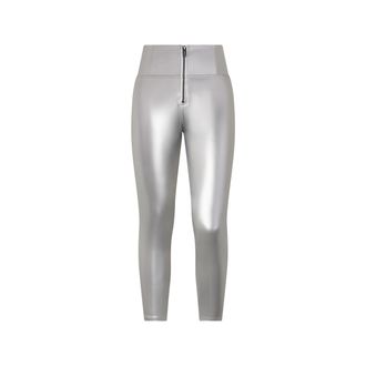 Freddy Pantaloni WR.UP 7/8 vita alta in similpelle metallizzata